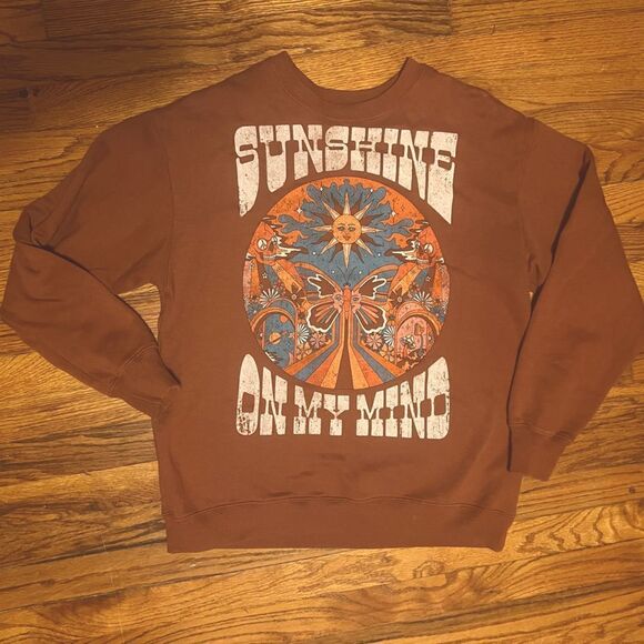 Hollister Women's Sunshine On My Mind Boho Graphic Crewneck Sweatshirt XS - Picture 1 of 3